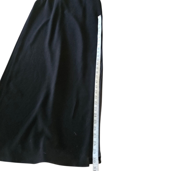 Women's Halston Sofi Gown Columm Crape Strapless Black Dress Gold Sequins 12 - Picture 13 of 15